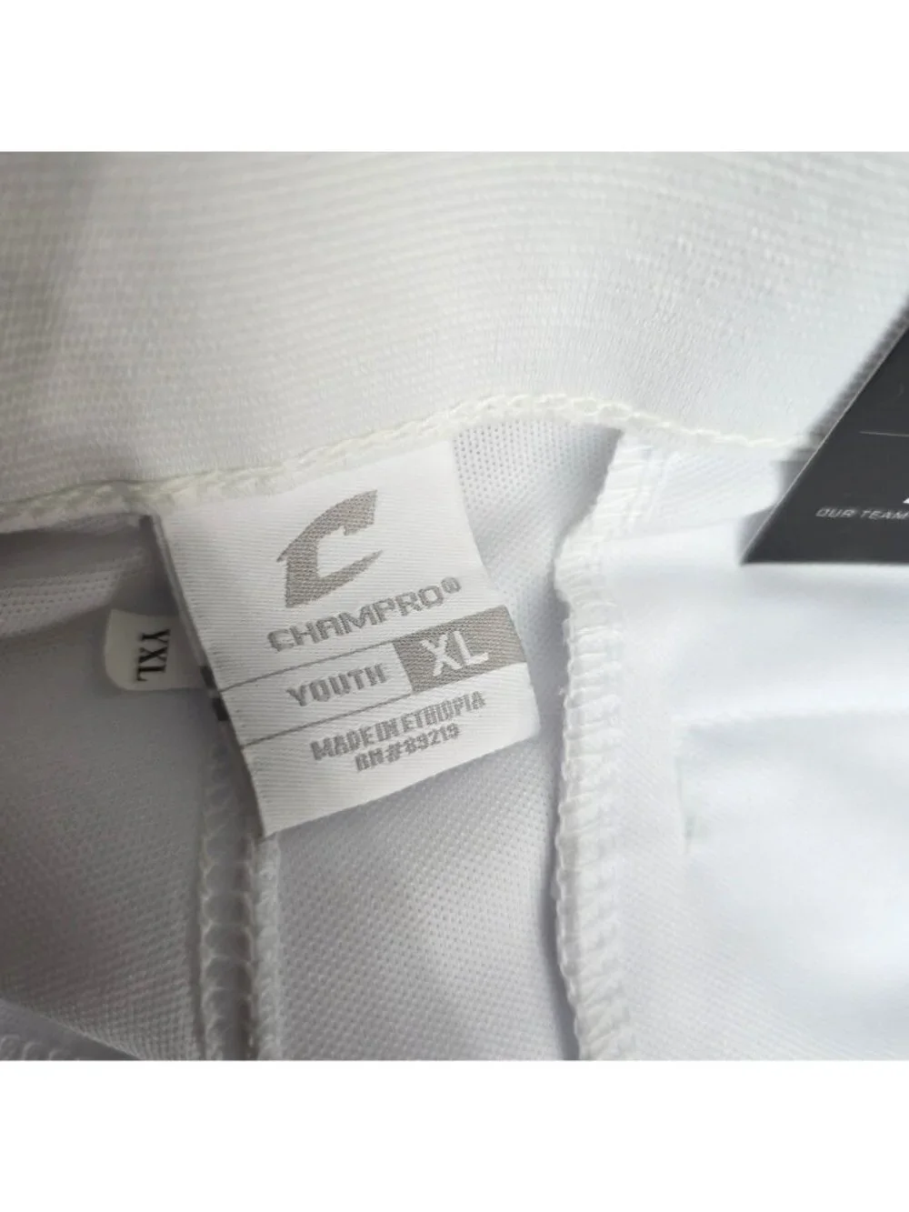 NWT Champro White Open Bottom Relaxed Fit MVP Baseball Softball Pant Youth XL